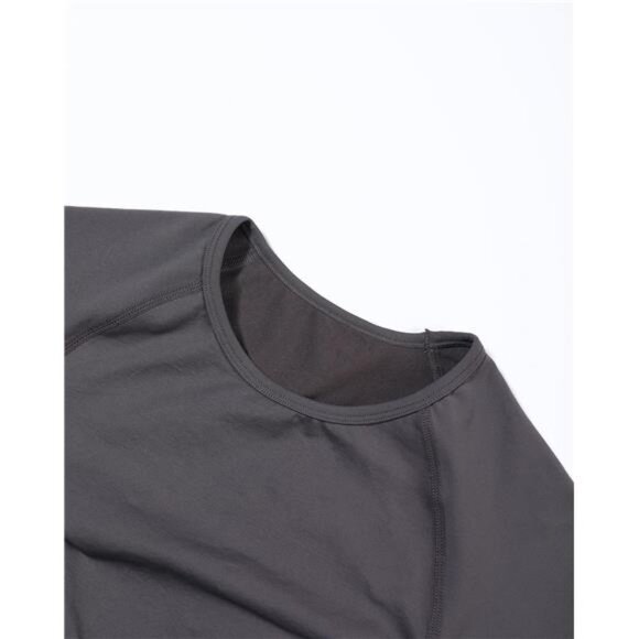 Influence Crop Top Workout Shirts for Women Plum Truffle - Picture 6 of 6